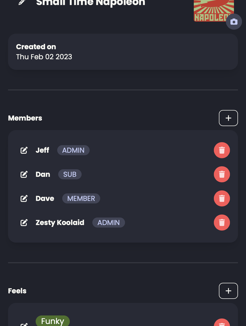 member UI example